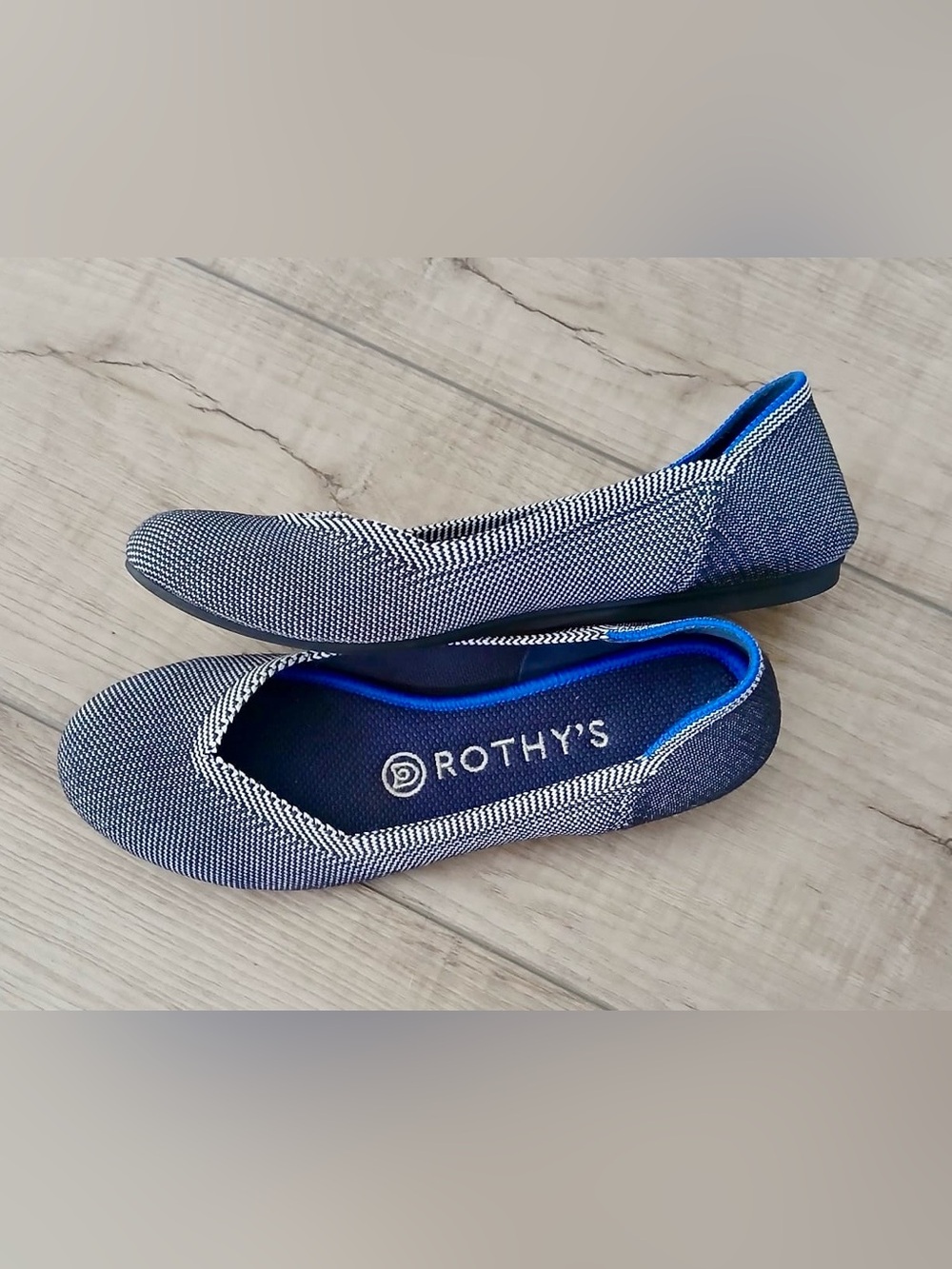 Rothy's Round Grey Birdseye Flats Women’s Size 6.5